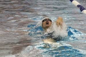 Dunwoody's Christopher Thames set a new DCSD record of 51.15 in the 100 backstroke.