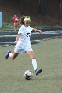 Lakeside's Olivia Cohen scored a pair of goals in the Lady Vikings' 6-0 Class 6A girls' state playoff win over Douglas County. (Photo by Mark Brock)