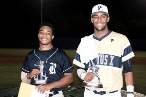 The 2016 14th Annual DCSD Senior All-Star Baseball Classic MVPs -- (l-r) Walter Jordan (Redan) and Garrett Gooden (St. Pius)