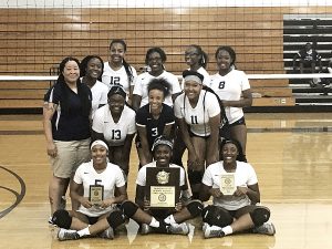The Redan Lady Raiders claimed the Silver Bracket Championship by going 4-0 in the Spikefest at Redan.  (Courtesy photo)
