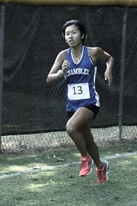 Chamblee junior Beining Xiao set the fastest girls' time of the season at Druid Hills Middle School course with a time of 21:17.24. (Photo by Mark Brock)