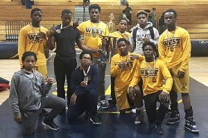 SW DeKalb medalists show off their hardware after the 2017 DCSD JV Wrestling Championships.
