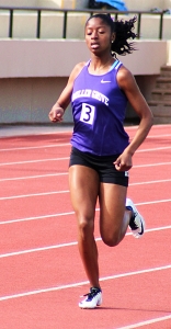 Miller Grove's Emoni Coleman has swept the 800m and 1600m runs for three consecutive DCSD County Track Championships. Can she make it four? (Photo by Mark Brock)