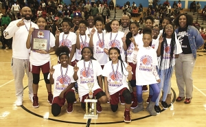 2019 DCSD Middle School Girls' Basketball Champions - Champion Lady Chargers (16-1)