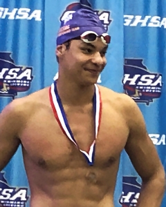 Lakeside's Kamal Muhammad collected a silver and a bronze at the Class 7A State Swim Meet to help lead Lakeside to a third place finish.