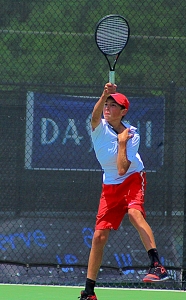 Dunwoody's No. 3 singles player Quinn Wicklund and the Wildcats face Northview for the third time this season in the Class 6A semifinals. (Photo by Mark Brock)