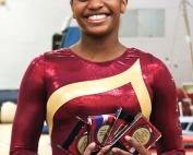 Tucker's Altagracia Frazier is headed to the GHSA Dr. Lucia Norwood Gymnastics Championships on Saturday. She will be joined by Lakeside's Emma Cohen.