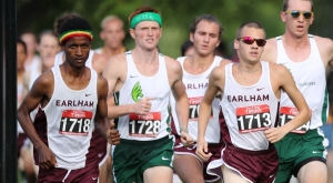 Bineyam Tumbo (far left) splits time between studies, creating companies and running cross country for Earlham College.