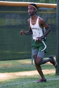 Bineyam Tumbo runs in a DeKalb County school meet as a senior. (Photo by Mark Brock)