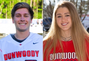 Dunwoody lacrosse seniors (l-r) Sean Fox and Phoebe Ringers give back to the community in more than athletics.