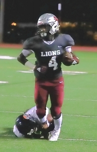 Martin Luther King's Dequan'dre Moore has been a big play guy for the Lions this year. Moore and the Lions face off with the Tucker Tigers in a battle of Region 4-6A co-leaders on Friday. (Photo by Mark Brock)