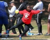 2019 GHSA Shot Put gold medalist Janae Profit of Dunwoody is eying the gold in the discus this spring after her tops in the U.S. throw of 157'-09". (Photo courtesy of GA Milesplit)