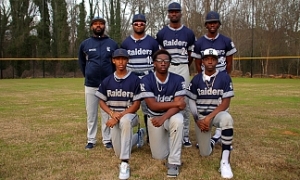 Representing Redan at the 2020 DCSD Baseball Media Day were (front row, l-r) Ryan Pruitt, Keiron Dowell and Jacob Rushin; and (back row, l-r), head coach Alexander Wyche, Myles Collins, Donye Evans and Brandon Lamback. (Photo by Mark Brock)