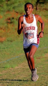 Tucker's Yordanos Ephram claimed the boys' individual title at the 2020 DCSD County Cross Country Championships. (Photo by Mark Brock)
