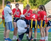 Dunwoody leads the three teams playing their inaugural seasons of girls' flag football with a 4-4 record. Lakeside and McNair are also competing in DeKalb's first year of participation.