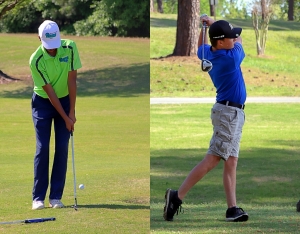 Arabia Mountain's Isaiah Fleming (left) and Chamblee's Ethan Santucci both qualified for their respective GHSA Boys' State Golf Tournaments set fro May 17-18. (Photos by Mark Brock)