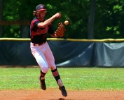 Druid Hills shortstop Max Fishbein makes a play in a first round game against Northwest Whitfield. (Photo by Mark Brock)Druid Hills shortstop Max Fishbein makes a play in a first round game against Northwest Whitfield. (Photo by Mark Brock)
