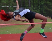 Cedar Grove's Lelah Easterly was runner-up in the high jump at the Region 5-3A Track and Field Championships. (Photo by Mark Brock)