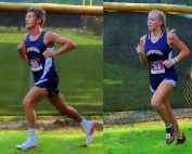 Dunwoody's Ethan Archibald (left) and Claire Shelton (right) swept the season opening varsity races this week. (Photo by Mark Brock)