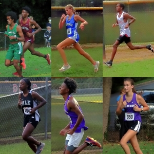 Some of the action at Tuesday's meet. (Photos by Mark Brock)