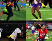 Tucker, Lakeside, Lithonia and Dunwoody (clockwise from top left) along with Columbia head to Flag Football State Playoffs on Tuesday.