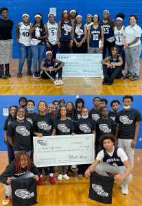 The Redan Lady Raiders basketball program received a pair of donations totaling $13,250 from Support Her Sole Initiative (Hibbett Sports and Nike) and Sole School (City Gear).