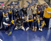 The Southwest DeKalb Panthers captured the Area 5-5A title in action last weekend. They are sending 12 wrestlers out of the 103 from DeKalb headed to the GHSA State Traditional Wrestling Sectional Tournaments this weekend. (Courtesy Photo)
