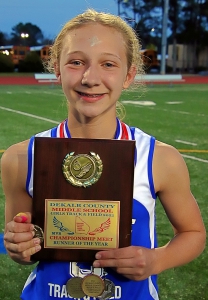Seventh grader Erin Myers-Beck was named as the 2022 MVP after winning the first-ever triple jump competition, placing third in the 100-meter dash and running in the 4x100 relay.