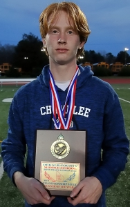 Chamblee's Owen Pearson was named the MVP of the Boys' Championship after anchoring wins in the 4x100 and 4x200 relays and fifth place finish in the 400-meter dash.