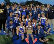The Chamblee Bulldogs won their first DCSD Middle School Track and Field Championship in completing a Chamblee sweep of the titles on Monday. (Photo by Mark Brock)