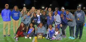 The Chamblee Lady Bulldogs repeated as the DCSD Girls' County Track and Field champions. It is their fourth title overall. (Photo by Mark Brock)