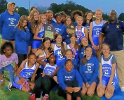 Chamblee Lady Bulldogs won their fourth consecutive DCSD Middle School Track and Field Championship as Chamblee swept the girls' and boys' titles on Monday. (Photo by Mark Brock)