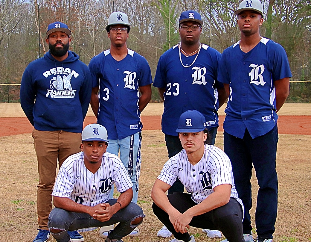 The Redan Raiders core and coaching staff have the Raiders at 17-1 on the season after going 6-0 in Week 6 baseball action. (Photo by Mark Brock)