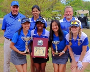 The Chamblee Lady Bulldogs won their first DCSD Girls' Golf County Championship this spring and now is vying for a spot in the 2022 Class 5A State Championship during the State Sectional. (Photo by Mark Brock)