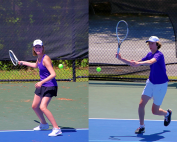 Lakeside's Nora Grady and Luca Borisov won singles matches to help the Lakeside teams to first round Class 6A playoff wins on Tuesday. (Photos by Mark Brock)