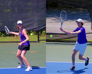 Lakeside's Nora Grady and Luca Borisov won singles matches to help the Lakeside teams to first round Class 6A playoff wins on Tuesday. (Photos by Mark Brock)