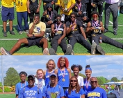 The Southwest DeKalb Panthers (top) and Chamblee Lady Bulldogs (bottom) swept the Region 5-5A track championships recently.