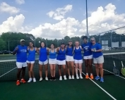 The Chamblee Lady Bulldogs celebrate their Class 5A State Playoffs semifinal victory over Coffee. They play Northview in the state championship on Saturday, May 14.