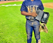 Redan rising senior Bernard Moon was named West All-Star MVP in leading the West to a 13-8 win over the East in the Chicago White Sox Double Duty Baseball Classic. (courtesy photo)