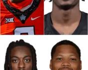 Four DeKalb 2022 NFL draft selections join 11 other DeKalb alums on NFL active rosters including (clockwise from top left) Christian Holmes (McNair/Washington), DeAngelo Malone (Cedar Grove/Atlanta), Devonte Wyatt (Towers/Green Bay) and Jalani Woods (Cedar Grove/Indianapolis).