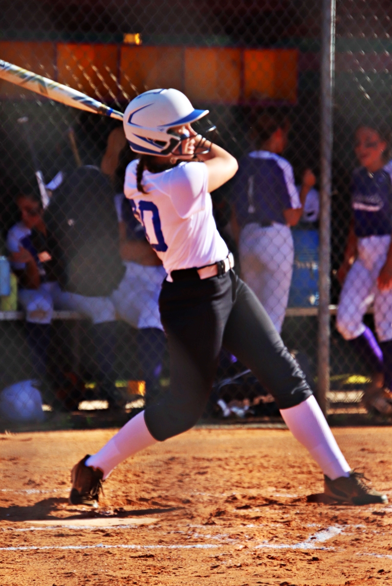 Chamblee's Ava Pellettieri takes a big swing in action earlier this season against Lakeside. Chamblee is hosting a Class 5A Super Regional on Thursday and Friday. (Photo by Mark Brock)