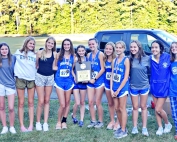 The Chamblee Lady Bulldogs capture the 2022 DCSD County Cross Country Championship. (Photo courtesy of Henrietta George)