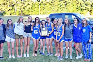 The Chamblee Lady Bulldogs capture the 2022 DCSD County Cross Country Championship. (Photo courtesy of Henrietta George)