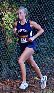 Dunwoody junior Claire Shelton won her second individual title at the 2022 DCSD Cross Country County Championships. (Photo by Mark Brock)
