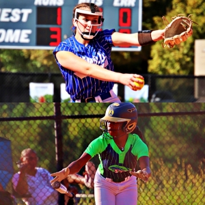 Chamblee pitcher Lily McCord (top photo) and Arabia Mountain centerfielder Tania Shoulders (bottom photo) will face off for the final time in 2022 as part of the 17th Annual DCSD Senior All-Star Classic on Tuesday (Nov. 1). (Photos by Mark Brock)