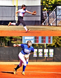Chamblee's Savannah Russell (top) and Lily McCord were selected to play in Saturdays GADC Softball All-State games at Truist Park. (Photos by Mark Brock)