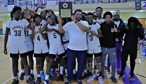 The Arabia Mountain Rams used a 12-0 second quarter run to take control on the way to a 41-27 win over Lithonia to take the DCSD Junior Varsity Boys' Basketball Championship.