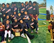 The Bethune Lions set a record for points on the way to their first DCSD Middle School Boys' Track Championship title. Bethune's Tylar Wooten (right) was named the boys' meet MVP.