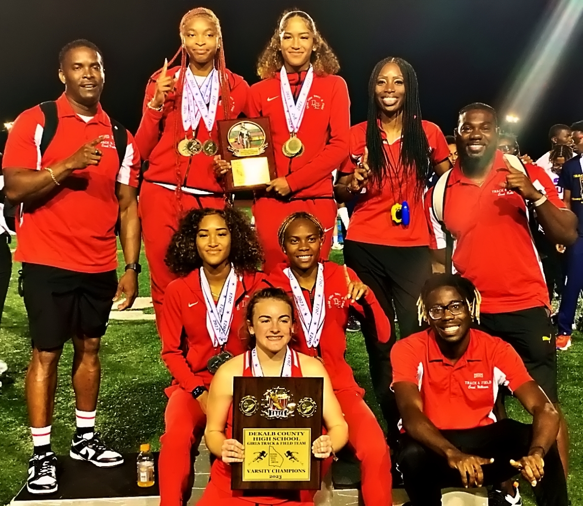 The Druid Hills Lady Red Devils captured their first Napoleon Cobb DCSD Track and Field Championships title in thrilling fashion by winning the final event to take the win.