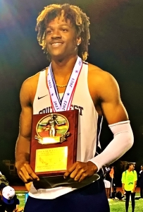 Southwest DeKalb's Isaiah Taylor was named the Napoleon Cobb Most Valuable Award winner after winning both hurdle events and being part of two record setting relay teams. 